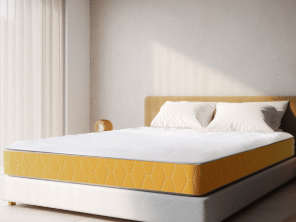 Sleepwell Dual Mattress | 5-inch King Bed Size, Medium Soft & Hard (orange, 72x70x5) | Reversible | High Density Foam