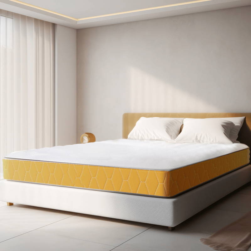 Sleepwell Dual Mattress | 5-inch King Bed Size, Medium Soft & Hard (orange, 72x70x5) | Reversible | High Density Foam
